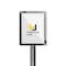 Montour Line Sign Frame Floor Standing 8.5 x 11 in. V Satin Stainless Steel FS200-8511-V-SS - alternate 1